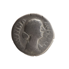 Denarius depicting Faustina the Younger (ca. 130–176; Roman empress 161–176) and Marcus Aurelius