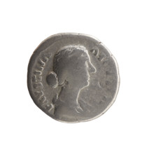 Denarius; Faustina the Younger (ca. 130–176; Roman empress 161–176), Marcus Aurelius (121–180;
