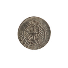 Lithuanian half-grosz, Sigismund I the Old (King of Poland; 1506–1548). Silver coin (half-grosz),