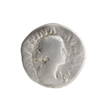 Denarius, Faustina the Younger (ca. 130–176; Roman empress 161–176), Marcus Aurelius (121–180;
