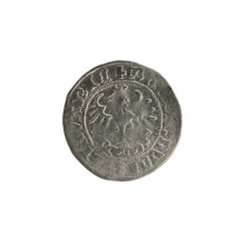 Lithuanian half-grosz, Sigismund I the Old (King of Poland; 1506–1548). Obverse: Pogon turned left;