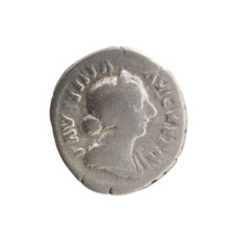 Denarius of Faustina the Younger (ca. 130–176), Roman empress 161–176; issuer Marcus Aurelius