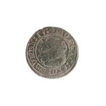 Lithuanian half-grosz, Sigismund I the Old (King of Poland; 1506–1548). Obverse: Pogon (Lithuanian