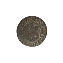 Lithuanian half-grosz, Sigismund I the Old (King of Poland; 1506–1548). Obverse: Pogon (Lithuanian