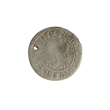 Lithuanian half-grosz, Sigismund I the Old (King of Poland; 1506–1548), 1513. Obverse: Pogon