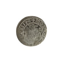 Lithuanian half-grosz, Sigismund I the Old (King of Poland; 1506–1548). Obverse: Pogon (Lithuanian