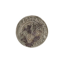 Lithuanian half-grosz, Sigismund I the Old (King of Poland; reign 1506–1548). Silver coin