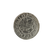 Lithuanian half-grosz, Sigismund I the Old (King of Poland; 1506–1548). Silver coin (1513).