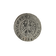 Lithuanian half-grosz, Sigismund I the Old (King of Poland; 1506–1548). Silver coin (half-grosz),