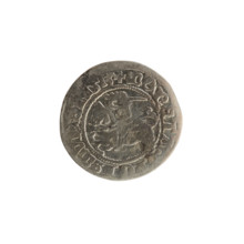 Lithuanian half-grosz, Sigismund I the Old (King of Poland; 1506–1548), 1513. Obverse: Pogon