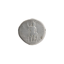 Denarius of Lucius Verus (130–169; Roman emperor 161–169). Obverse: Head of Lucius Verus without a