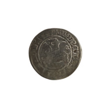 Lithuanian half-grosz, Sigismund I the Old (King of Poland; 1506–1548). Obverse: Pogon (Lithuanian