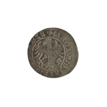 Lithuanian half-grosz, Sigismund I the Old (King of Poland, 1506–1548). Obverse: Pogon (Lithuanian