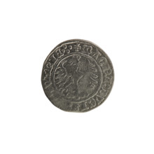 Lithuanian half-grosz, Sigismund I the Old (King of Poland; 1506–1548). Obverse: Pogon (Lithuanian