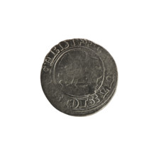 Lithuanian half-grosz, Sigismund I the Old (King of Poland; 1506–1548). Obverse: Pogon (Lithuanian