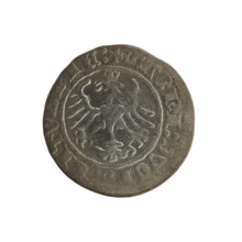Lithuanian half-grosz, Sigismund I the Old (King of Poland; 1506–1548). R8 (rarity). Polish coin of