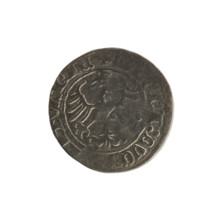 Lithuanian half-grosz, Sigismund I the Old (King of Poland; reign 1506–1548), 1514. Silver coin