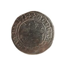 Lithuanian half-grosz, Sigismund I the Old (King of Poland; 1506–1548). Obverse: Pogon (Lithuanian