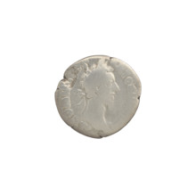 Denarius of Commodus (r. 177–192). Obverse: Head of Commodus in a laurel wreath facing right,