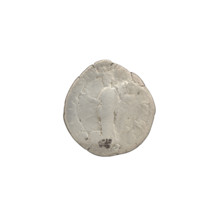 Denarius of Commodus (reign 177–192). Obverse: Head of Commodus in a laurel wreath facing right;