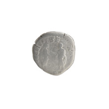 Denarius of Commodus (161–192; Roman emperor 177–192). Obverse: Head of Commodus in a laurel wreath