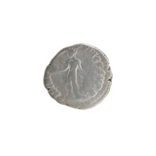 Denarius of Commodus (reigned 177–192). Obverse: Head of Commodus in a laurel wreath facing right,