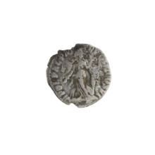 Denarius of Commodus (reigned 177–192). Obverse: Head of Commodus in a laurel wreath facing right,