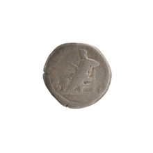 Denarius of Commodus (reigned 177–192 CE). Obverse: laureate head of Commodus facing right, legend
