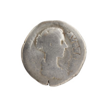 Denarius, Crispina (164–192?, Roman empress 178–192) and Commodus (161–192, Roman emperor 177–192)