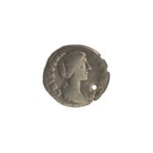 Denarius (with hole), Crispina (164–192?; Roman empress 178–191), 180–183, Roman Empire (27