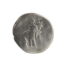 Denarius; obverse: Head of Septimius Severus with laurel wreath facing right, inscription 'T SEV PE