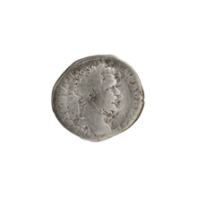 Denarius depicting Pax (personification) with cornucopia attribute; Septimius Severus (Roman