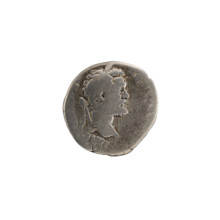 Denarius of Septimius Severus (146–211; Roman emperor 193–211). Obverse: Head of Septimius Severus