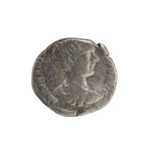 Denarius, Caracalla (188–217 CE; Roman emperor 198–217), Caesar. Obverse: MAVR AN[T?], PONTIF—bust