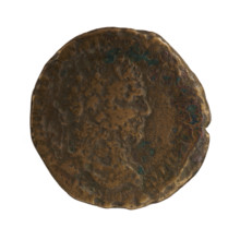 Sestertius, Caracalla (188–217; Roman emperor 198–217). Obverse: M. ANTONINVS A. BRIT — Head of