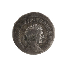 Denarius of Caracalla (188–217; Roman emperor 198–217). Obverse: ANTONINVS PIVS AVG GERM — Head of