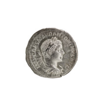 Denarius, Elagabalus (204–222; Roman emperor 218–222). Obverse: IMP CAES MAVR ANTONINVS AVG — Bust