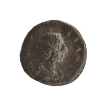 denarius, Elagabalus (204–222; Roman emperor 218–222). Obv.: IVLIA MAES A AVG — Draped bust of