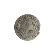 Lithuanian half-grosz, Sigismund I the Old (King of Poland; 1506–1548). Obverse: Pogon (Lithuanian