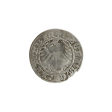 Lithuanian half-grosz, Sigismund I the Old (King of Poland; r. 1506–1548). Silver coin, 1514.