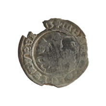 Lithuanian half-grosz, Sigismund I the Old (King of Poland; 1506–1548). Silver coin (half-grosz),