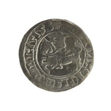 Lithuanian half-grosz, Sigismund I the Old (king of Poland; 1506–1548). R8 (rarity). Polish coin