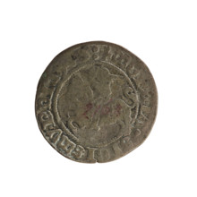 Lithuanian half-grosz, Sigismund I the Old (king of Poland; 1506–1548). R8 (rarity). Polish coin