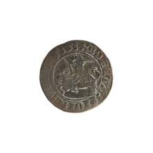 Lithuanian half-grosz, Sigismund I the Old (King of Poland; 1506–1548). Obverse: Pogon (coat of