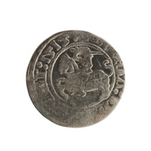 Lithuanian half-grosz, Sigismund I the Old (King of Poland; 1506–1548). Silver coin (half-grosz),