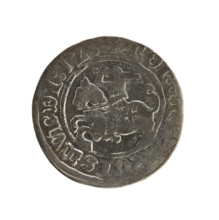 Lithuanian half-grosz, Sigismund I the Old (King of Poland; 1506–1548), Jagiellon dynasty; obverse: