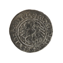 Lithuanian half-grosz, Sigismund I the Old (King of Poland; 1506–1548), Jagiellon dynasty. Obverse: