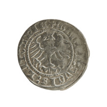 Lithuanian half-grosz, Sigismund I the Old (King of Poland; 1506–1548), Jagiellon dynasty. Obverse: