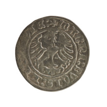 Lithuanian half-grosz, Sigismund I the Old (King of Poland; 1506–1548), Jagiellon dynasty. Obverse: