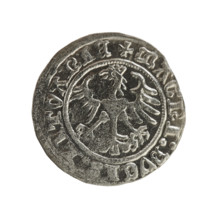 Lithuanian half-grosz, Sigismund I the Old (king of Poland; 1506–1548), Jagiellon dynasty; obverse: